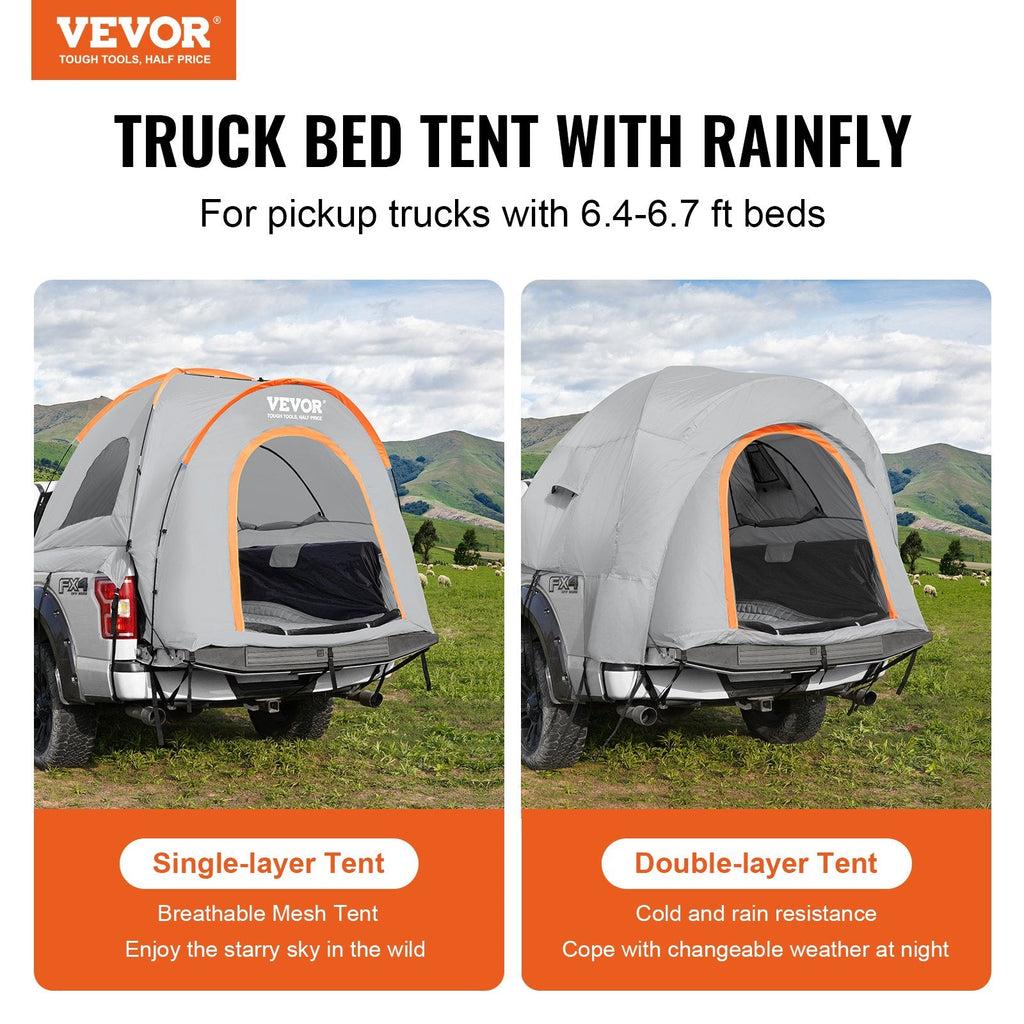 Truck Bed Tent, 5.5'-6' Pickup Truck Tent with Rain Layer and Carry Sapphire Castor