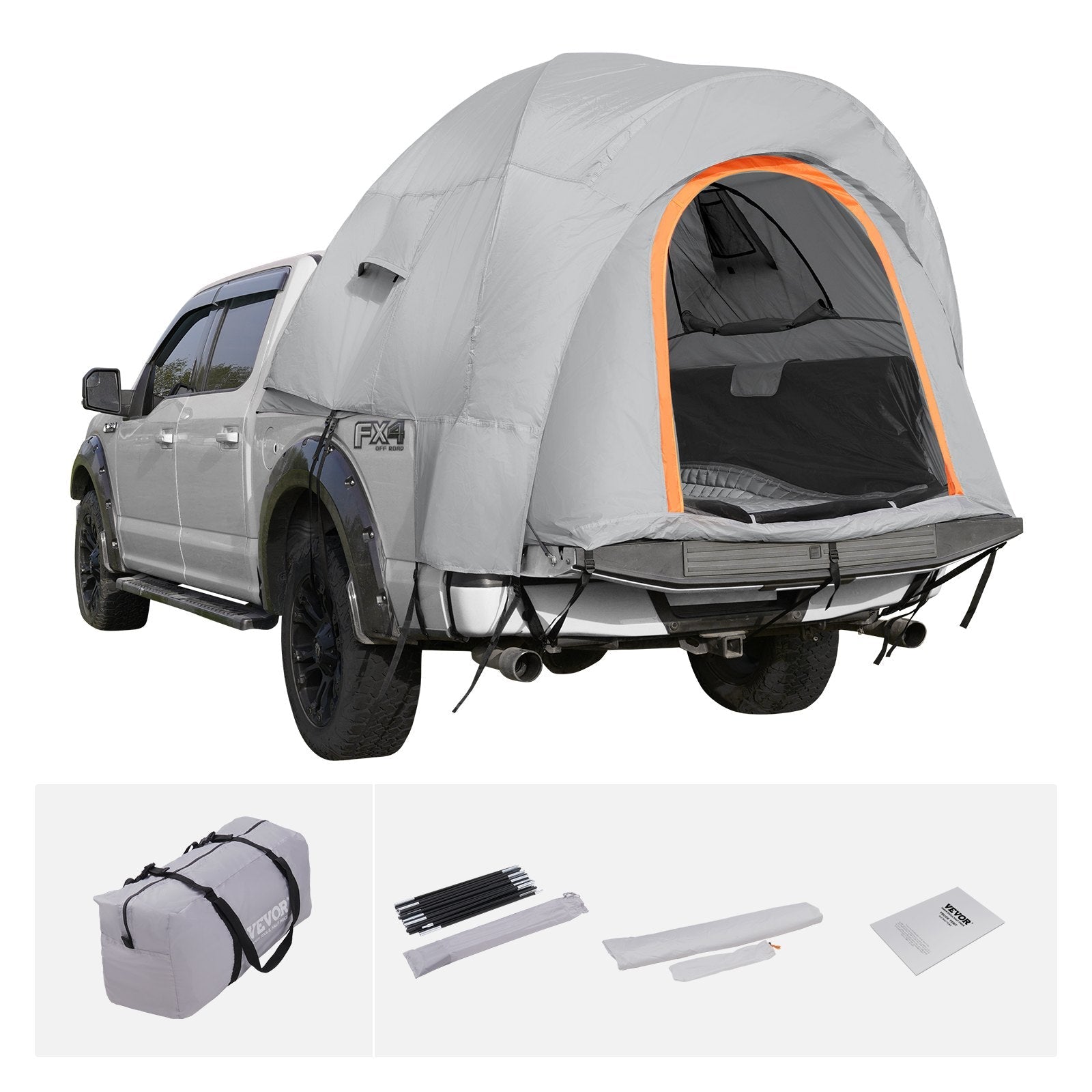 Truck Bed Tent, 5.5'-6' Pickup Truck Tent with Rain Layer and Carry Sapphire Castor