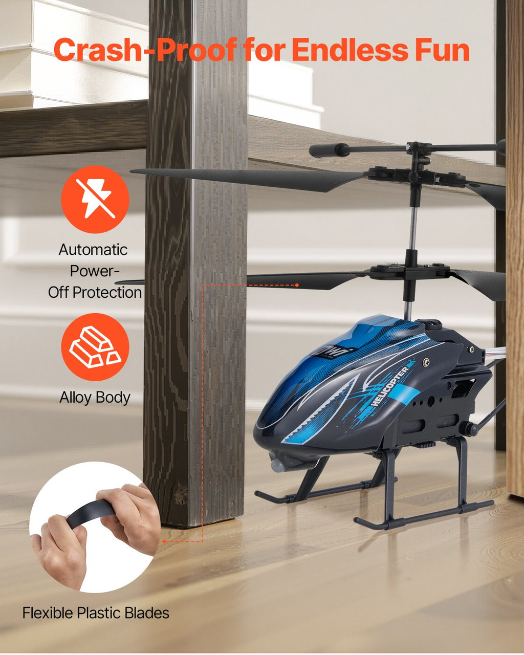 RC Helicopter, 2.4GHz Flying Remote Control Helicopter, 3.5 Channel RC Sapphire Castor