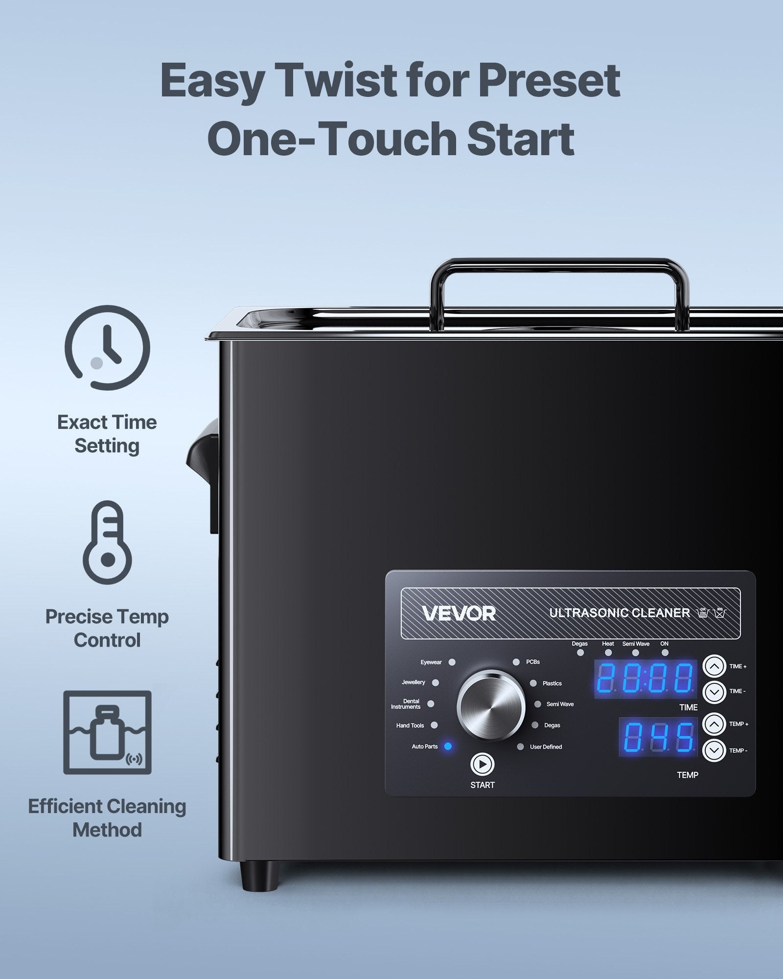 6L Ultrasonic Cleaner, Professional Ultrasonic Cleaner Machine with Sapphire Castor