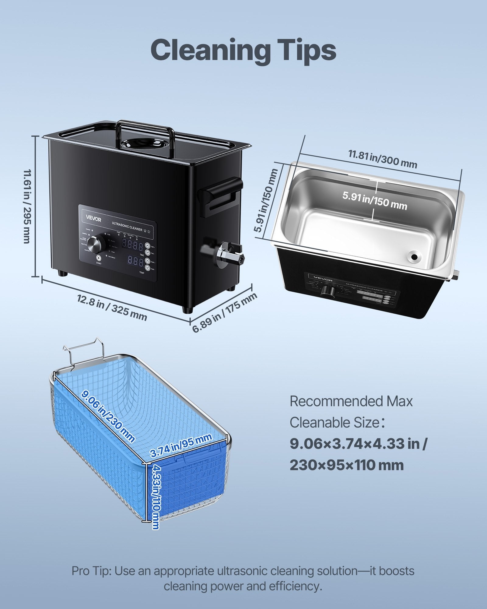 6L Ultrasonic Cleaner, Professional Ultrasonic Cleaner Machine with Sapphire Castor
