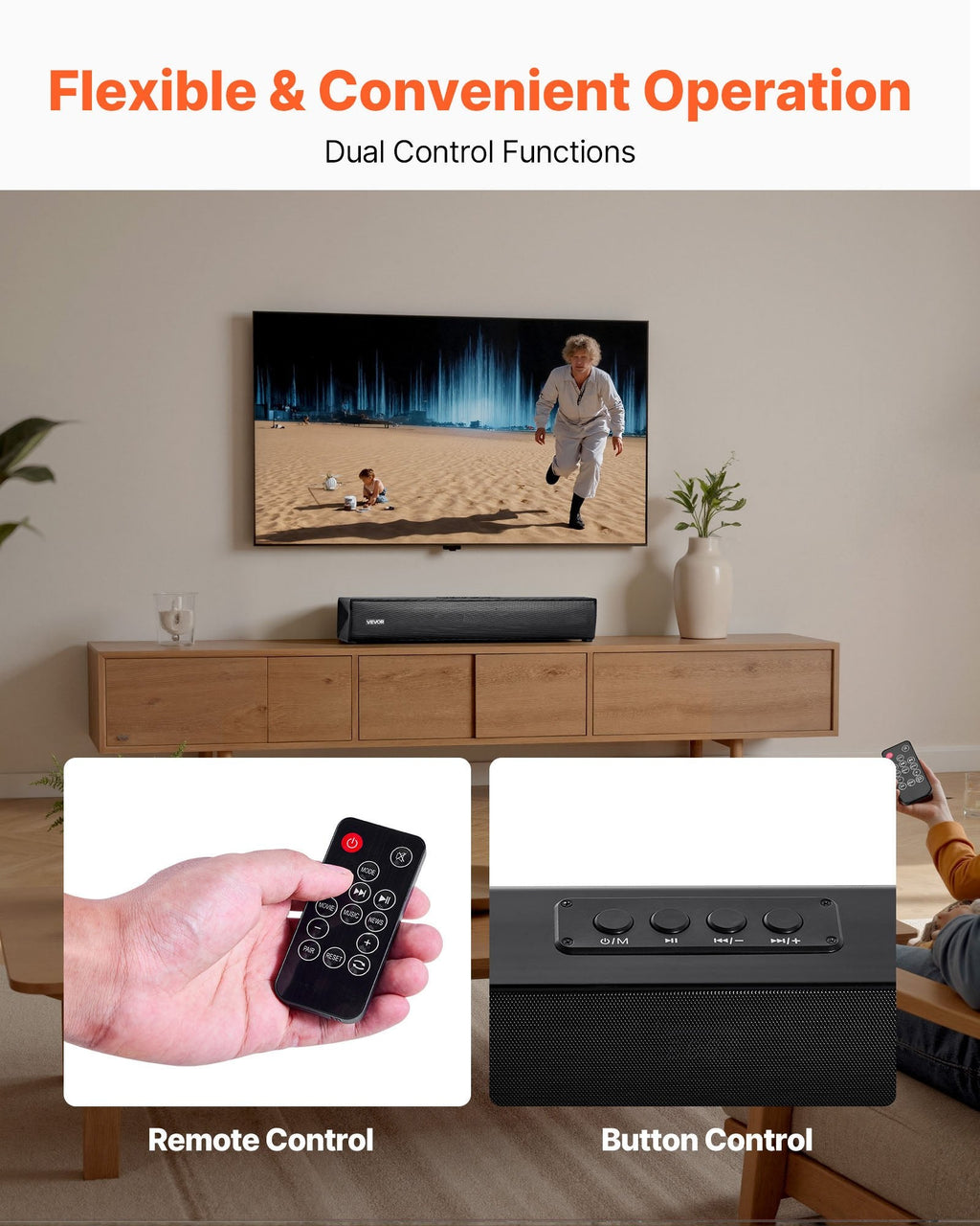 Sound Bar for Smart TV, 2.0 Channel, 450 mm Compact Soundbar TV Sapphire Castor