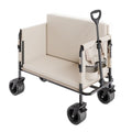Collapsible Folding Wagon, 550lb Load & 220L, 2 in 1 Foldable Wagon Sapphire Castor