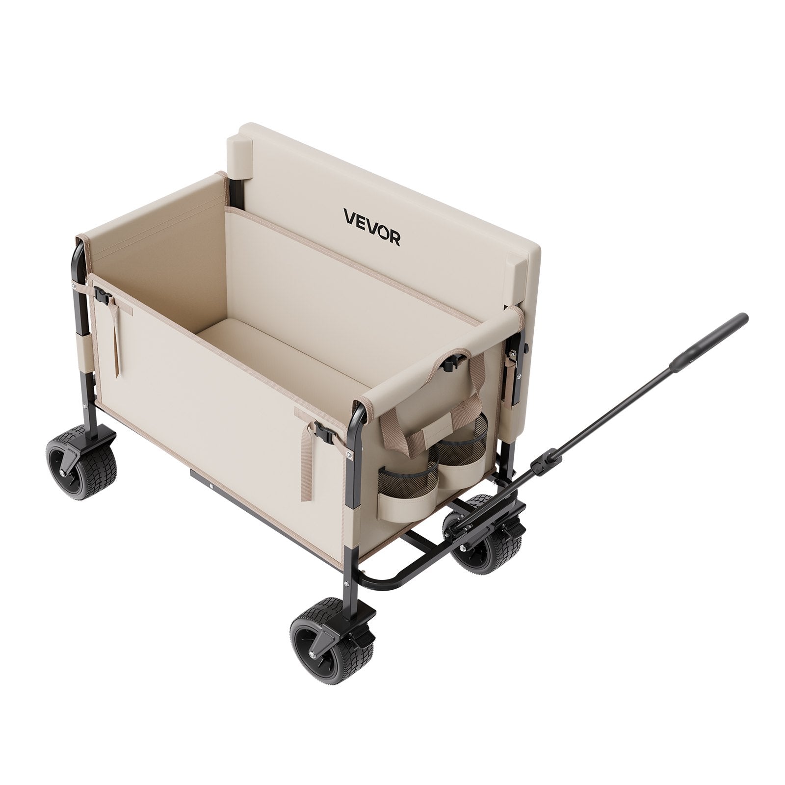 Collapsible Folding Wagon, 550lb Load & 220L, 2 in 1 Foldable Wagon Sapphire Castor