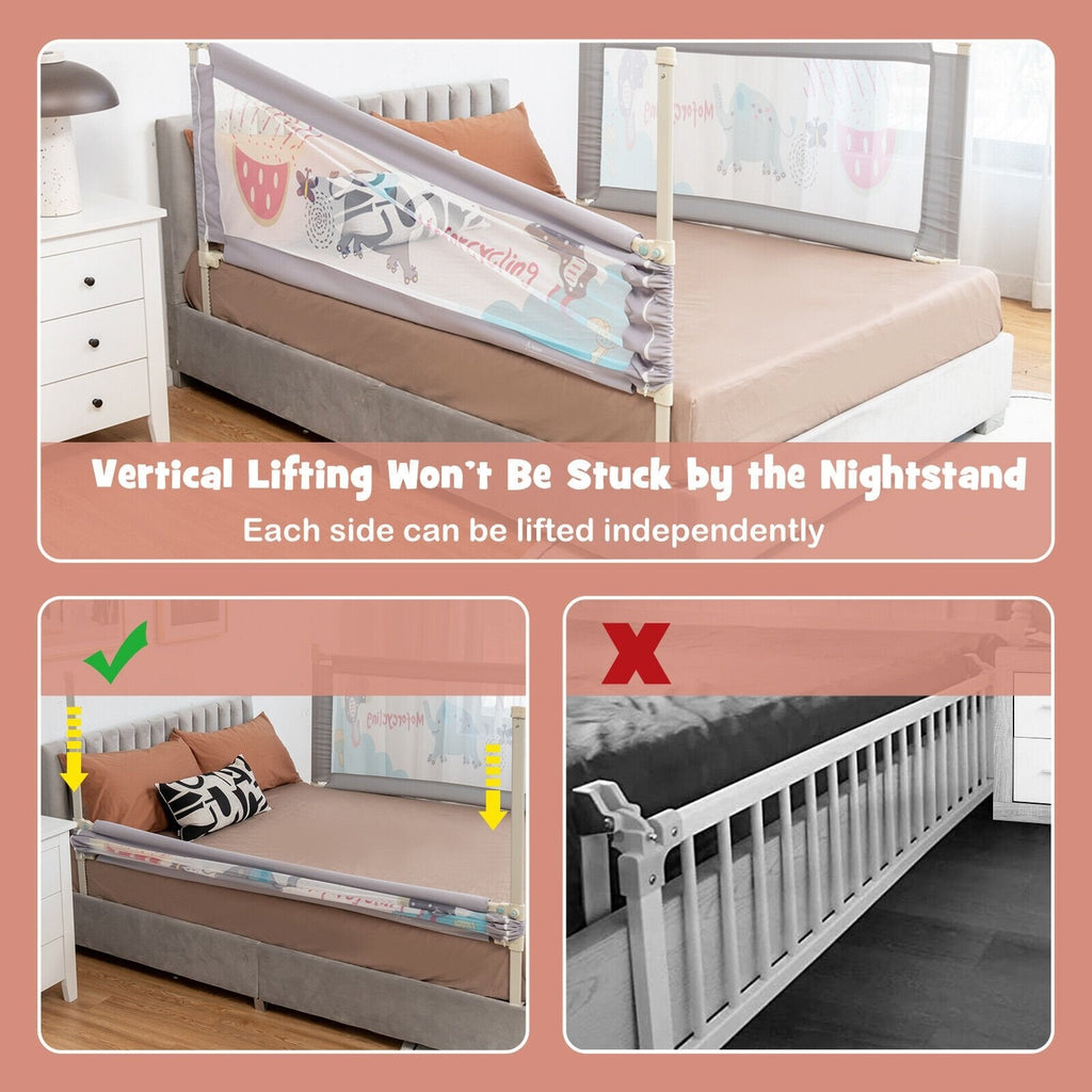 Vertikales Baby-Bettgitter mit Verriegelung-L