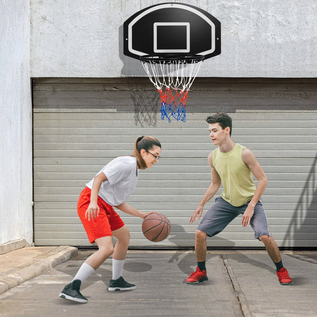 Wandmontiertes Basketball-Set für Kinder, Jugendliche und Erwachsene
