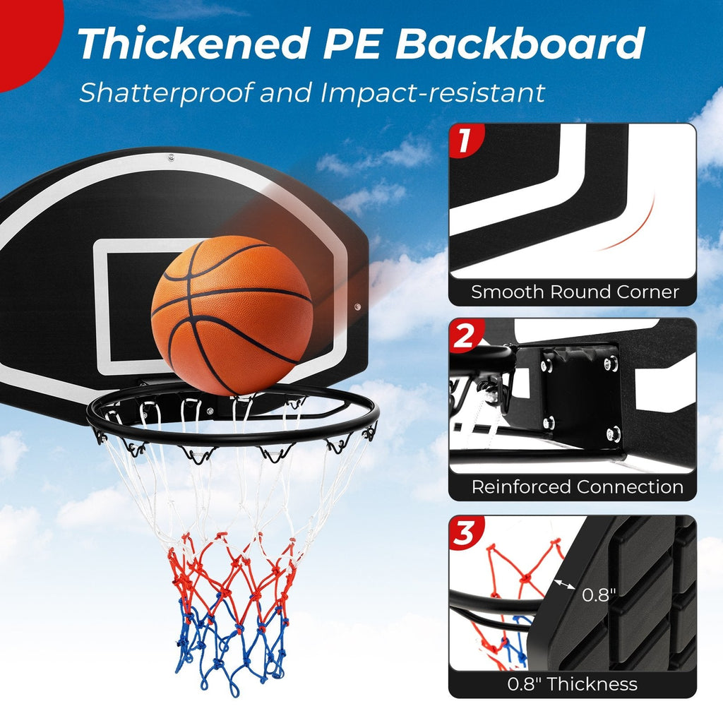 Wandmontiertes Basketball-Set für Kinder, Jugendliche und Erwachsene