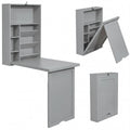 Wandmontierter, klappbarer Schreibtisch – platzsparendes Schwebemodell – Grau