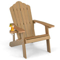 Wetterfester Adirondack-Gartenstuhl aus HIPS mit Getränkehalter – Kaffee