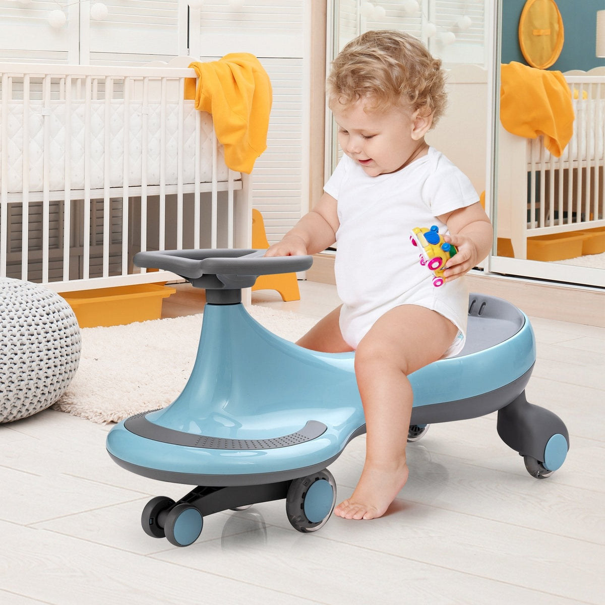 Porteur Wiggle Car avec roues clignotantes - Bleu