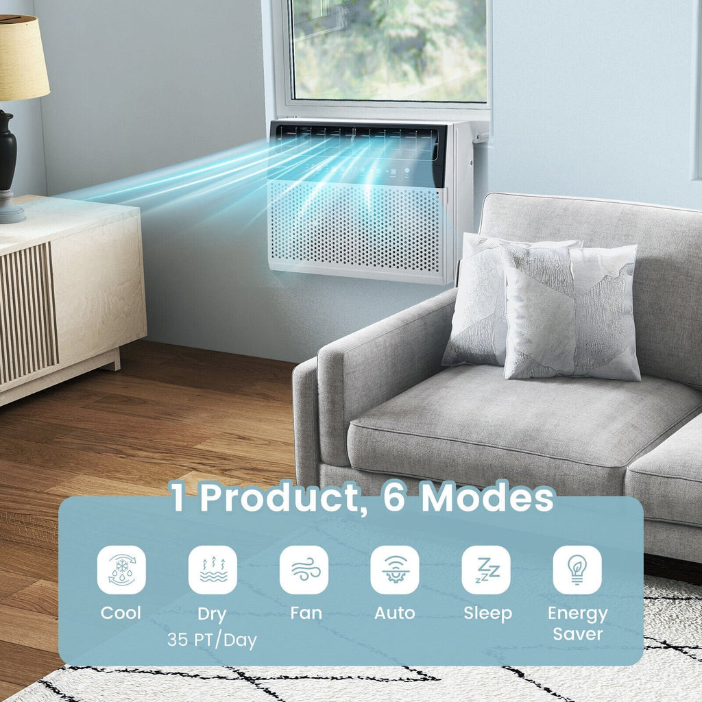 10.000-BTU-Fensterklimaanlage mit Fernbedienung und LED-Bedienfeld, für 250 sq ft, 42 dB