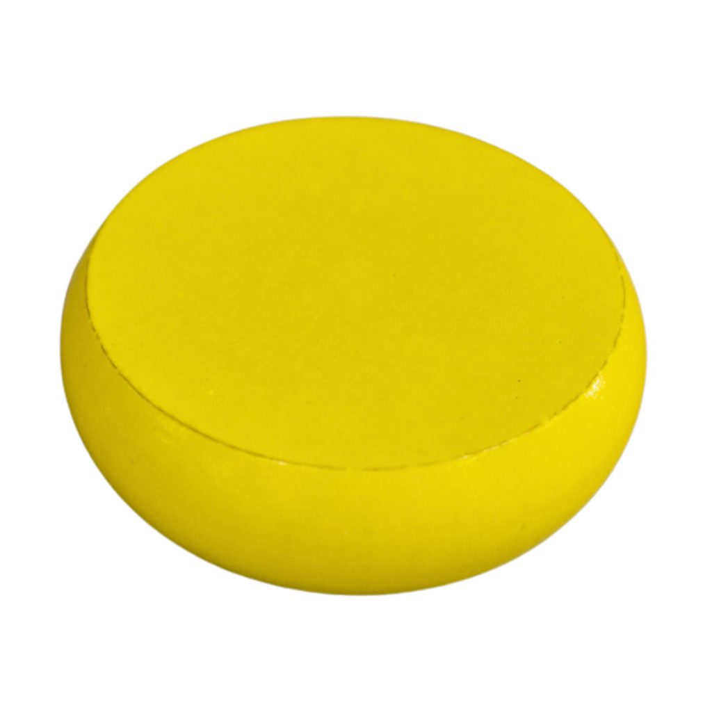 13 Yellow Crokinole Discs (Half Set)